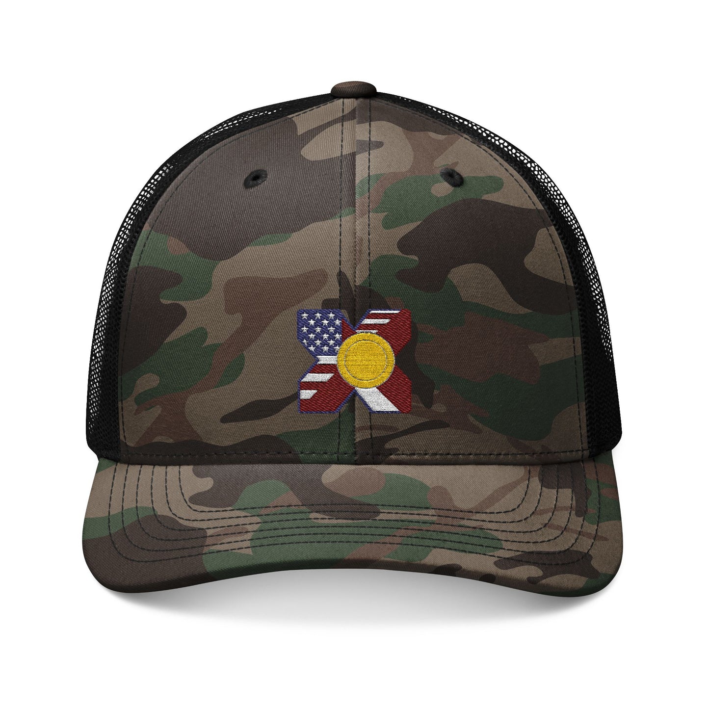 Heavy-Duty Camouflage Trucker Hat Embroidered
