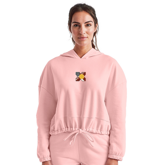 Women’s Cropped Hoodie - light pink