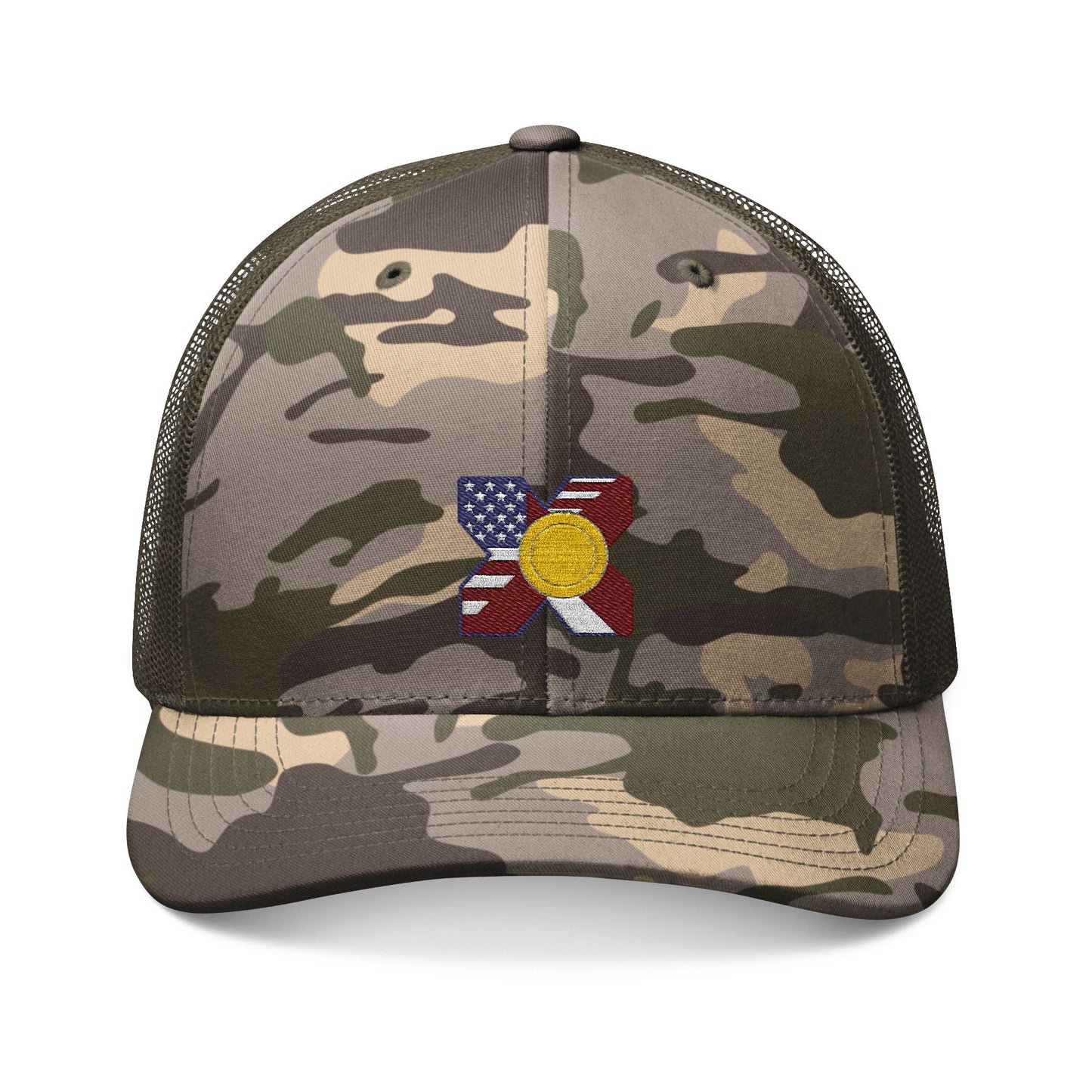 Heavy-Duty Camouflage Trucker Hat Embroidered