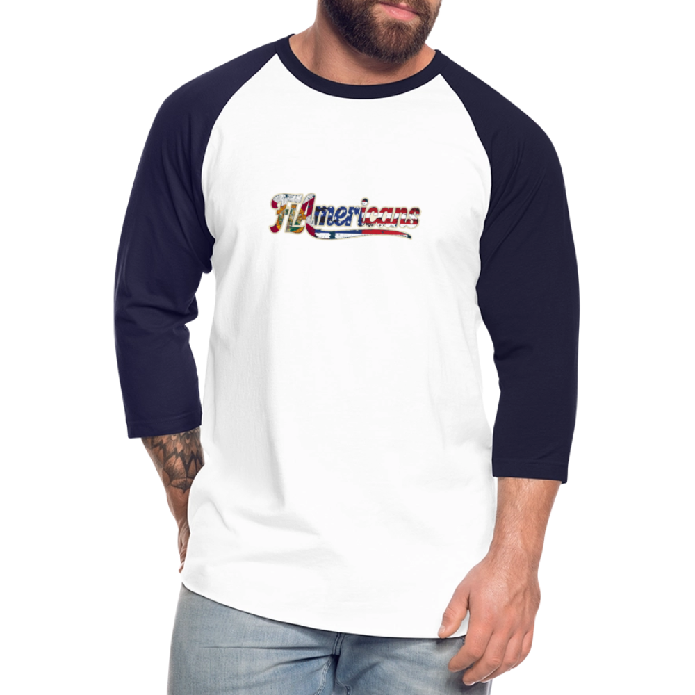 Baseball Tee - white/navy