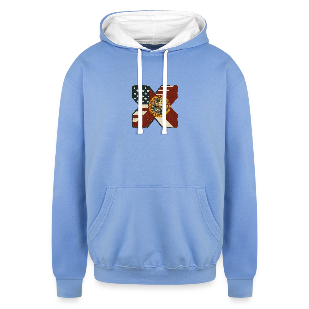FLAmericans Contrast Hoodie - sky blue/white