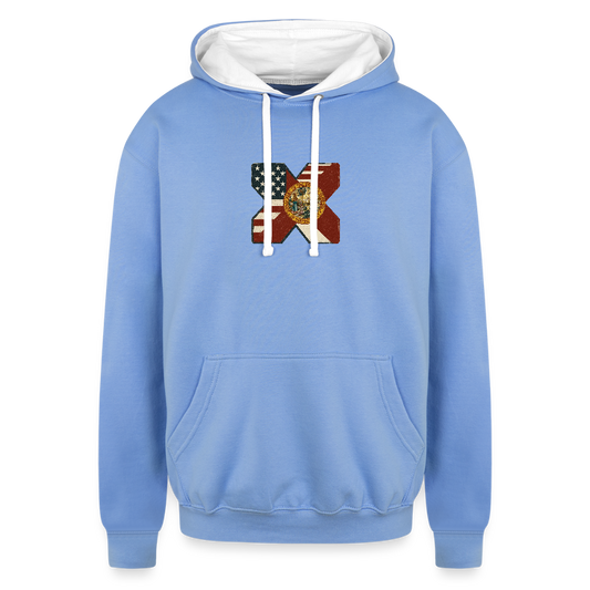FLAmericans Contrast Hoodie - sky blue/white