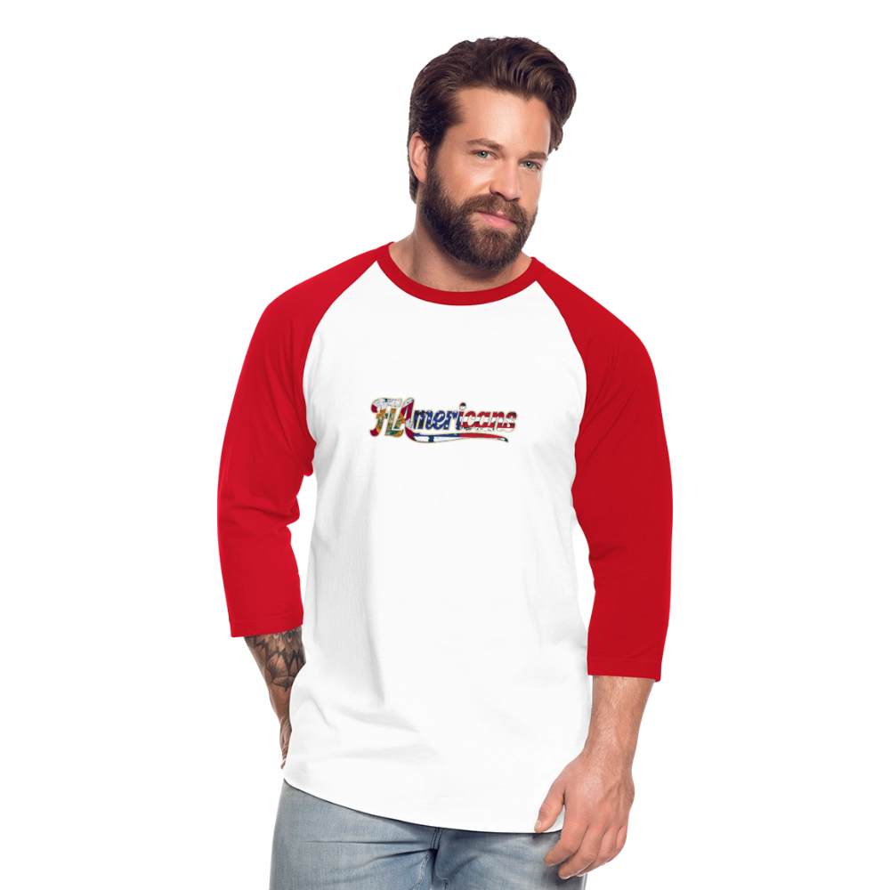 Baseball Tee - white/red
