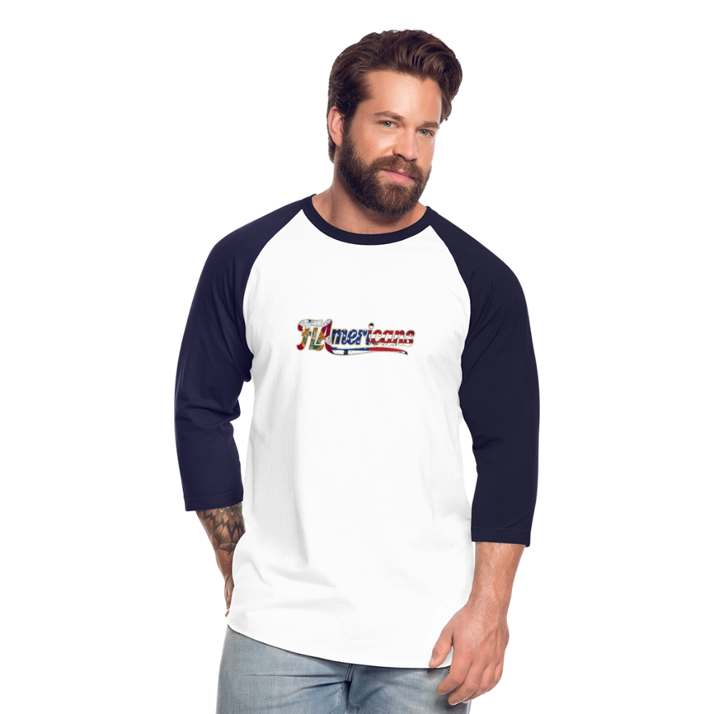 Baseball Tee - white/navy