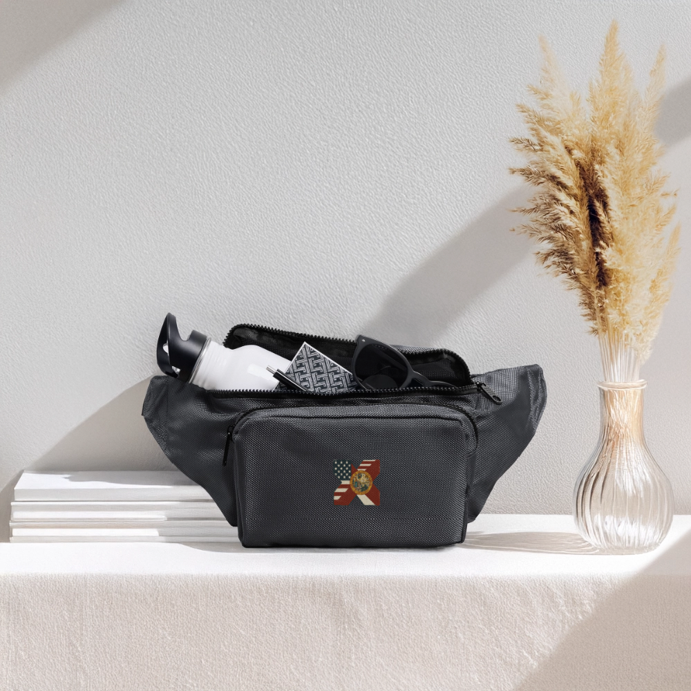 FLAmericans Large Crossbody Hip Bag - charcoal gray